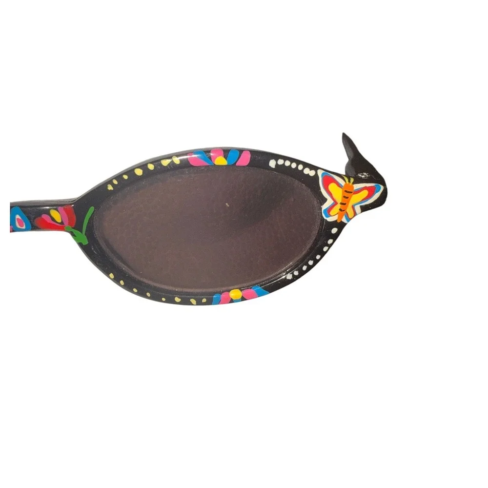 The Reader Store Hand Painted Butterfly Floral Reading Glasses +2.00 Black Oval